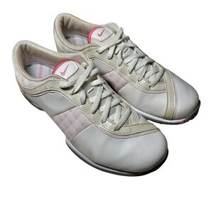 Nike Golf Shoes White Pink Spiked - Women's Size 7.5 - Vintage 2009!